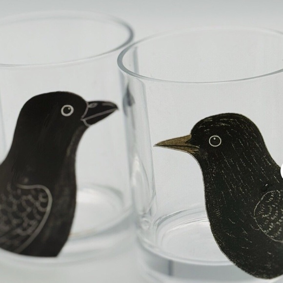 John Derian for Threshold Midnight Dreary Black Bird Glass Drinkware Set - Picture 4 of 9